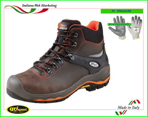 SCARPE ANTINFORTUNISTICA GRISPORT 72003 VIBRAM - GUANTI LAVORO | eBay