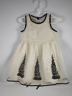 Girls Debutant Sleeveless Dress Black Cream Cornelloki April