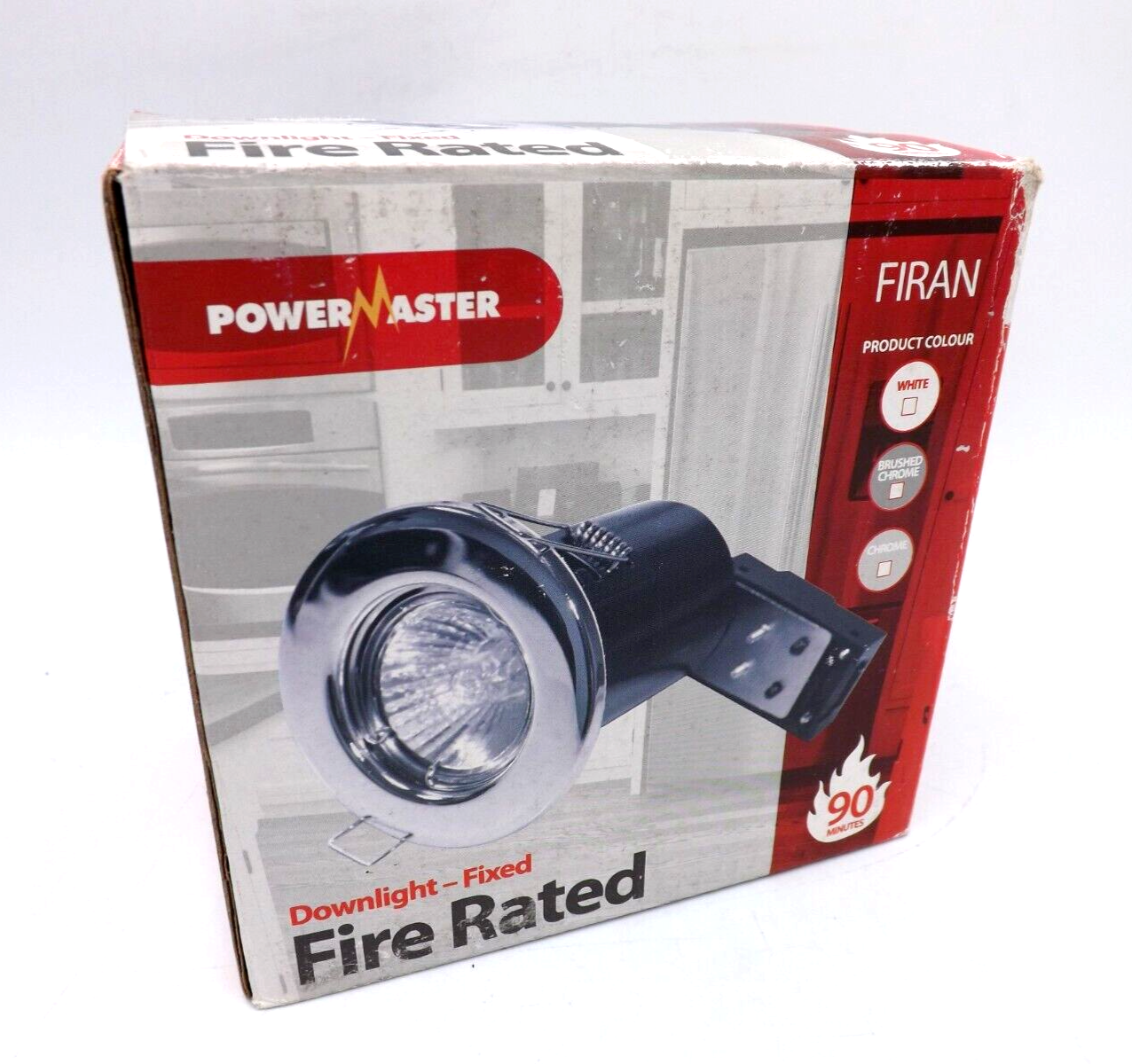 Downlight - Fixed, Fire Rated, Brushed Steel - FREE POSTAGE & VAT INC