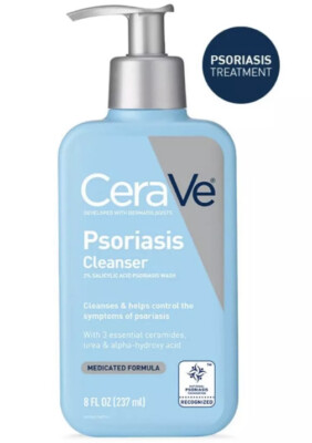 New CeraVe PSORIASIS CLEANSER 2% SALICYLIC ACID REDUCES SCALING 8 OZ