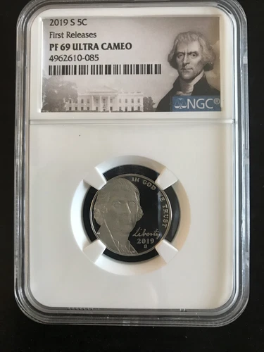 2019 S JEFFERSON NICKEL 5C NGC PF 69 FIRST RELEASES ULTRA CAMEO 4962610-085