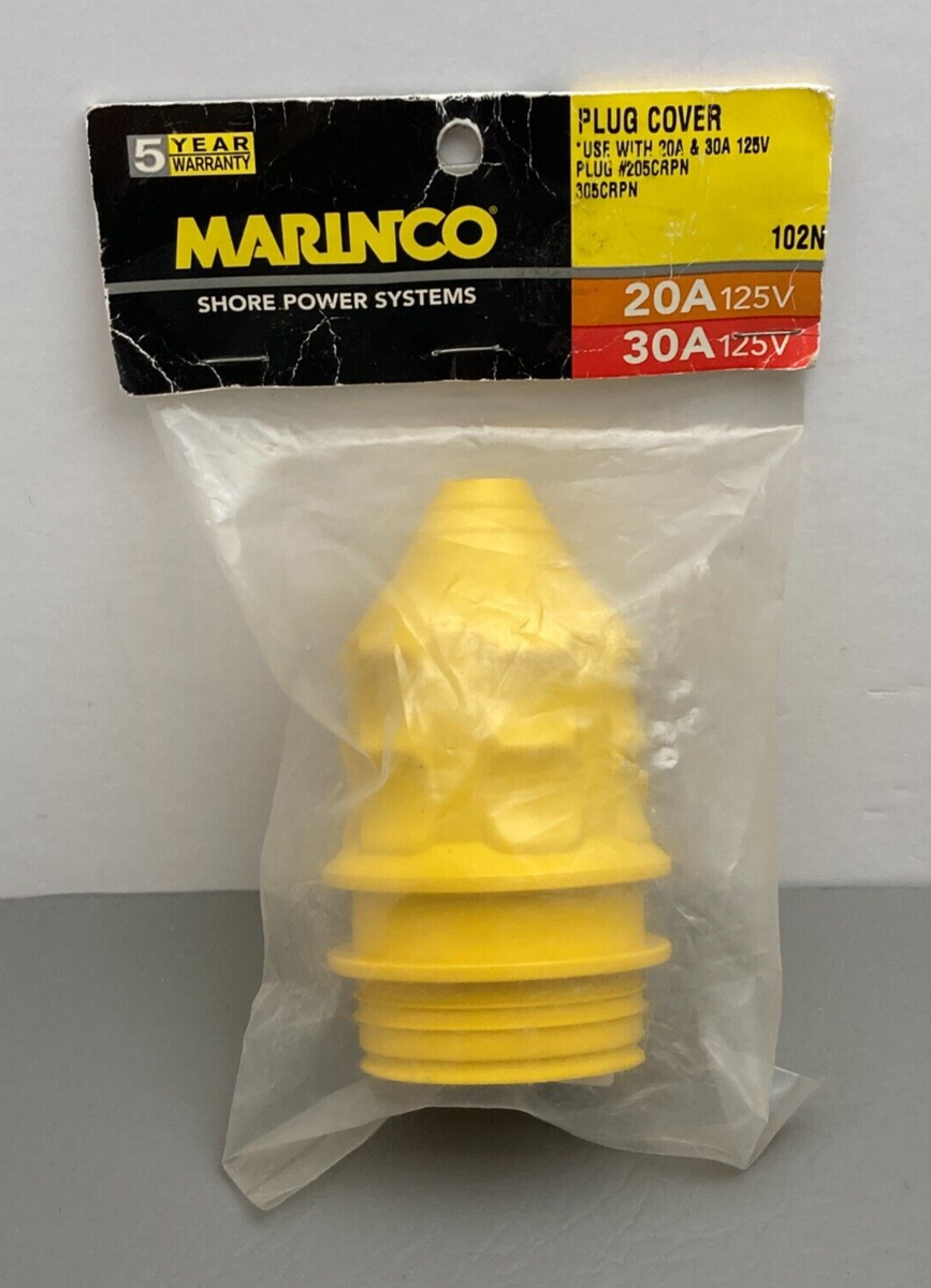 Marinco 30 Amp Shore Power Male Plug – Marine-Grade, Stainless Steel, Reliable Boat Power Connection