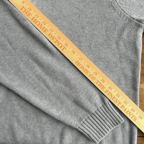 LL Bean Mens 1/4 Zip Pullover Sweater Large Gray 100% Cotton Classic Office - Picture 9 of 12