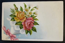Postcard - Embossed Flower Bouquet 1909