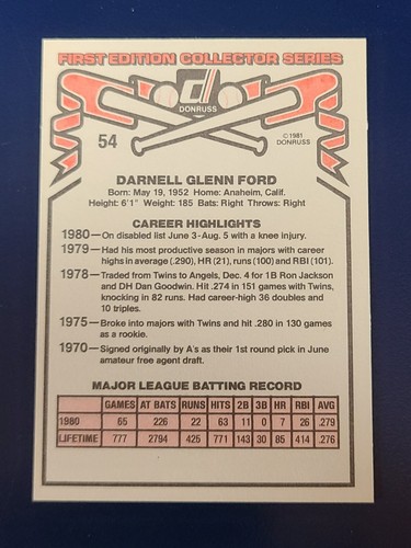 1981 Donruss Baseball Complete Your Set You Pick Choose #1-150 - Picture 109 of 303