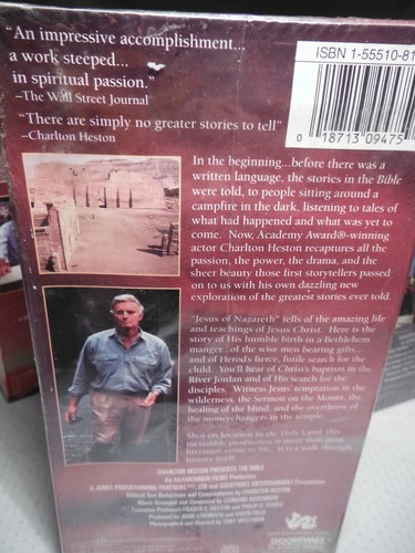 CHARLTON HESTON PRESENTS THE BIBLE ~ 4 FACTORY SEALED '92/93 VHS TAPES. - Picture 10 of 12