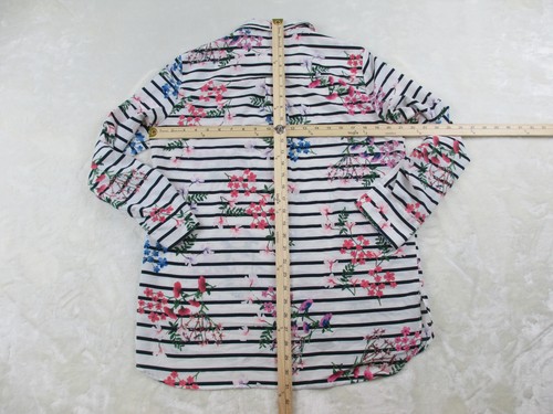 Camisa Tommy Hilfiger Mujer Mediana Blanca Floral Blusa Botones Informal Damas - Imagen 6 de 9