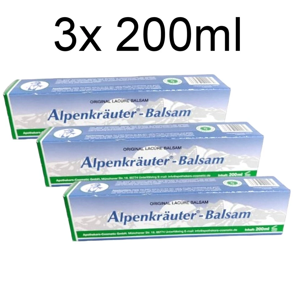 LLOYD 3 x Alpenkräuter-Balsam 3x 200ml Tube
