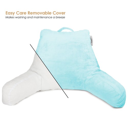 Super Soft Foam Reading Pillow, TV & Bed Rest Pillow, Arms Support with Pockets - Picture 10 of 131