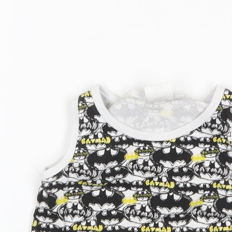 Batman Boys White Cotton blend Tank Size 3-4 Years image 8