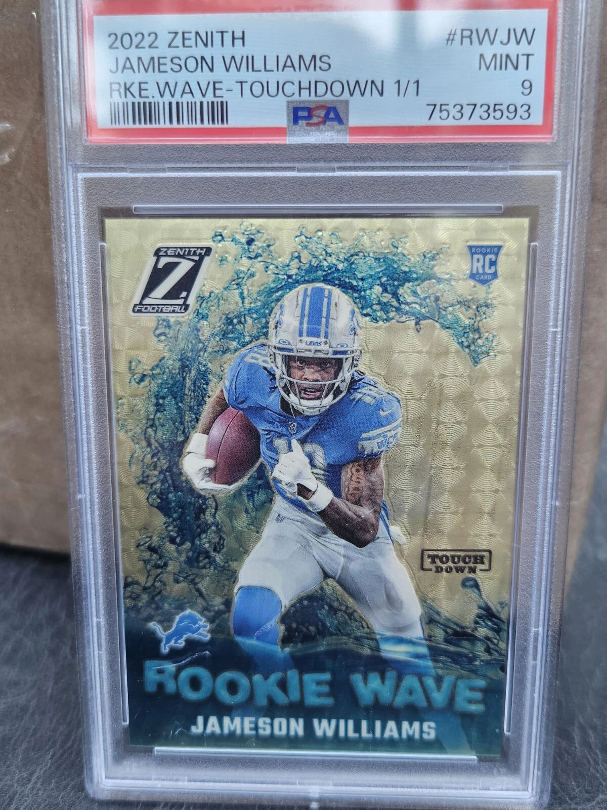 Jameson Williams Panini Zenith Rookie Wave #RWJW Touchdown 1/1