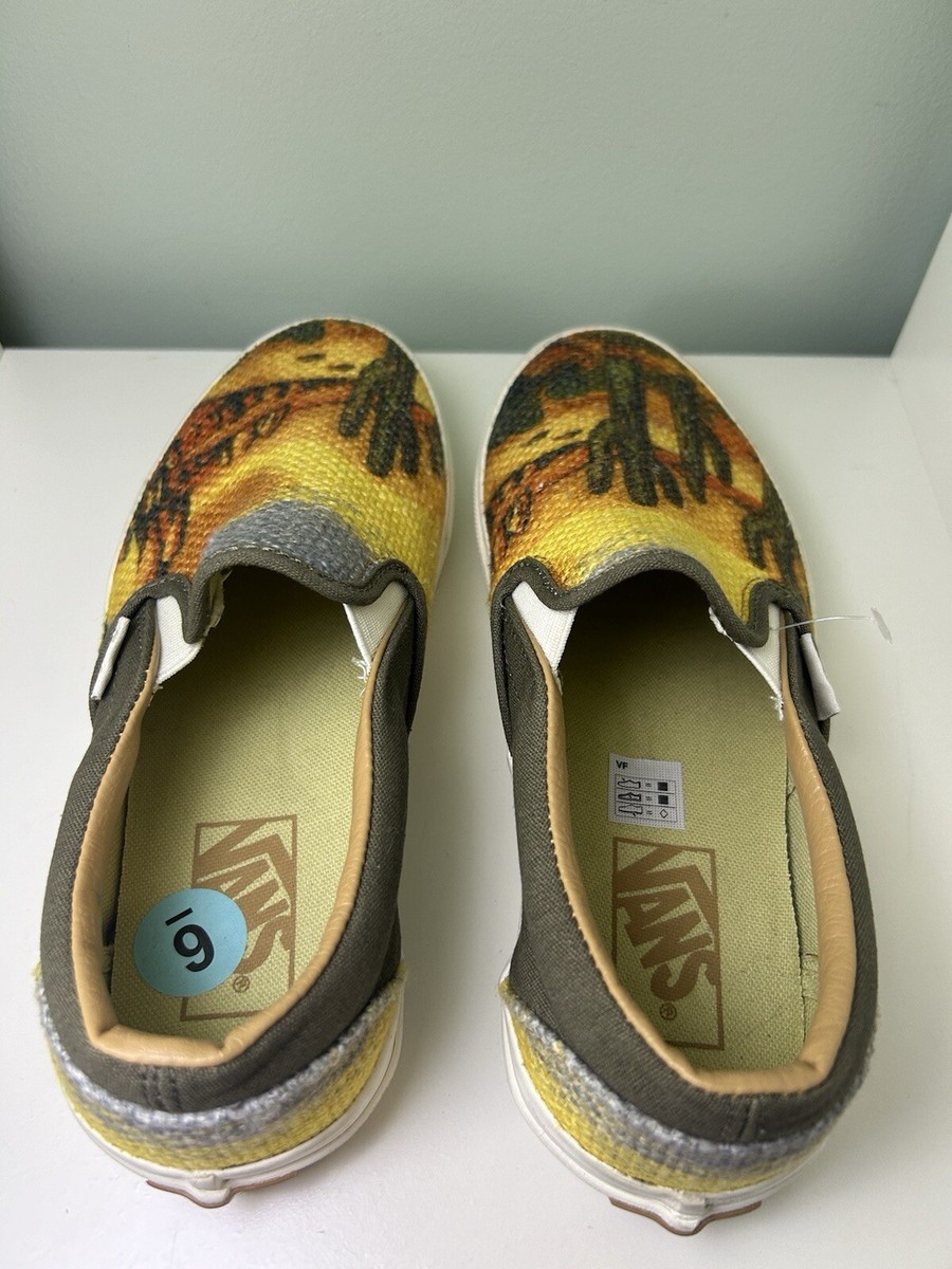 VANS CLASSIC SLIP-ON CALI TAPESTRY CACTUS Women 7.5 Men display picture 3