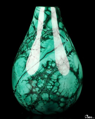 3.1" Malachite Carved Crystal Vase, Realistic, Crystal Healing - Picture 5 of 7