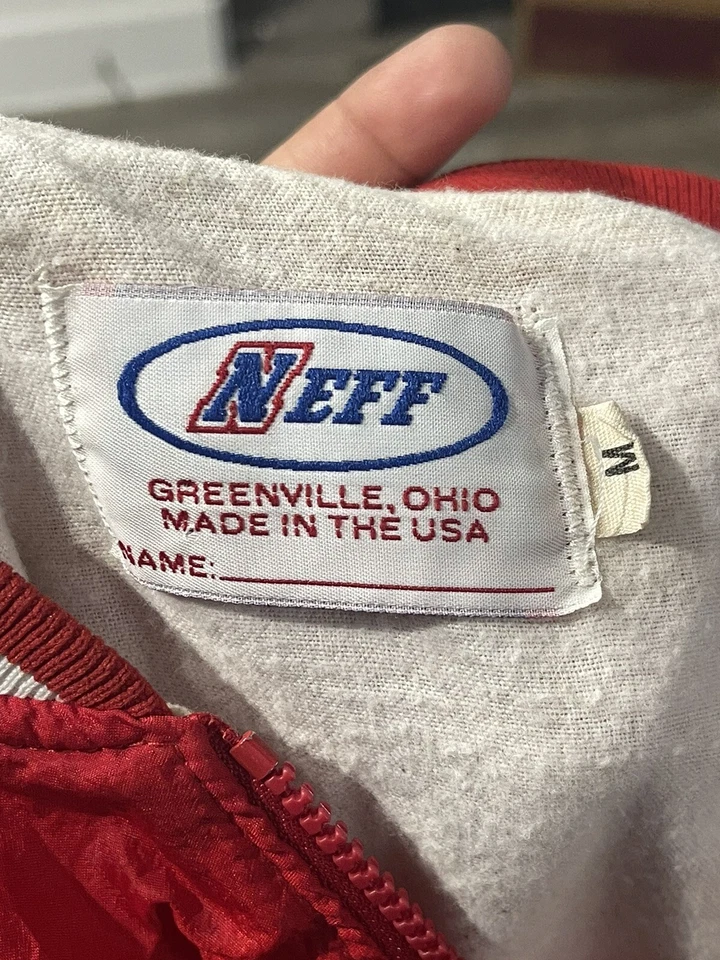 VINTAGE Cleveland Indians Windbreaker Jacket Neff Chief Wahoo Made In USA - Image 4 of 4