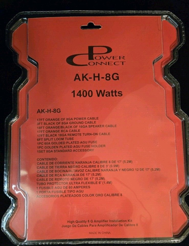 Power Connect 8 Ga. Amp Installation Kit with AGU Fuse Holder - Picture 2 of 2