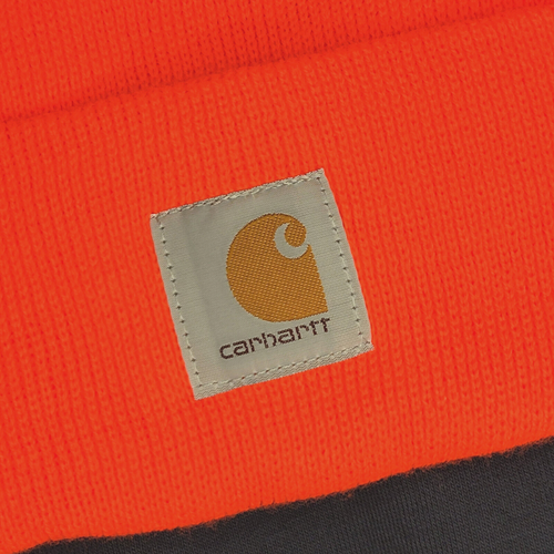 Carhartt Beanie Hat Cap ORANGE Outdoors Work Wear Knit Winter Adult Mens NWT - Picture 2 of 11