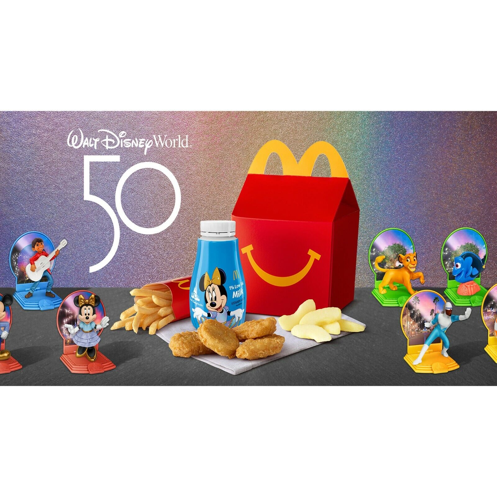 2021 McDonald's Walt Disney World 50th Anniversary Indv. or Set Drop Down Menu
