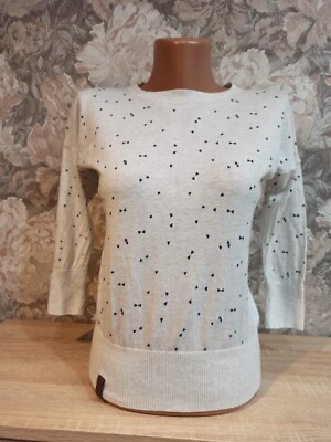 Naketano women's light sweater size XS beige color  triangles
