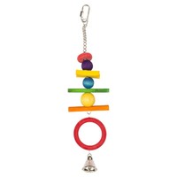 Duvo+ Vogelspielzeug Akrobat 38Cm - Buntes Holzspielzeug Mit Glocke FüR VöGel