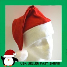 LOT OF 12 SANTA CLAUS HATS CHRISTMAS PLAYS FITS MOST PARTY FAVOR GIFT HAT