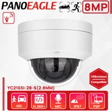 HIK Compatible Dome 4K 8MP IR IP Camera Audio Built-in MIC Home security