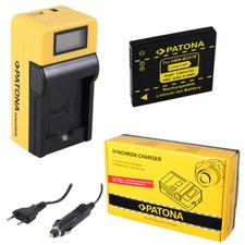 Batteria Patona + caricabatteria Synchron LCD USB per Panasonic Lumix DMC-FS35