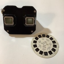 View Master MODEL C Bakelite Toy W/Las Vegas Imaging Disc 1950  s Black Vintage