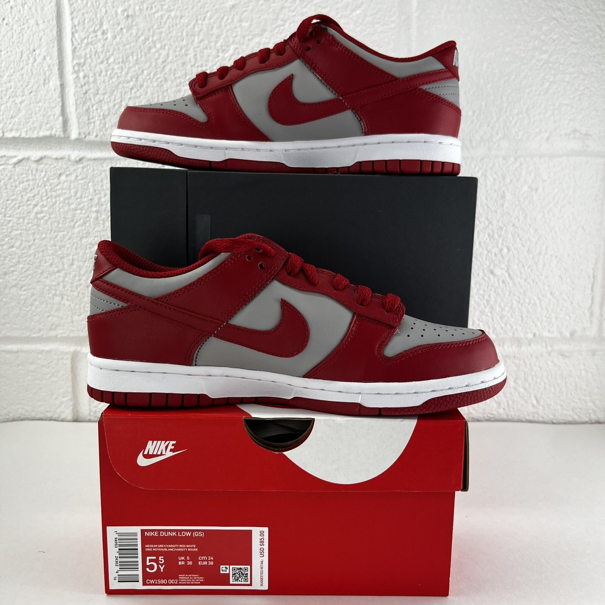 Nike Dunk Low Retro | UNLV | CW1590-002 | GS 5.5Y | eBay