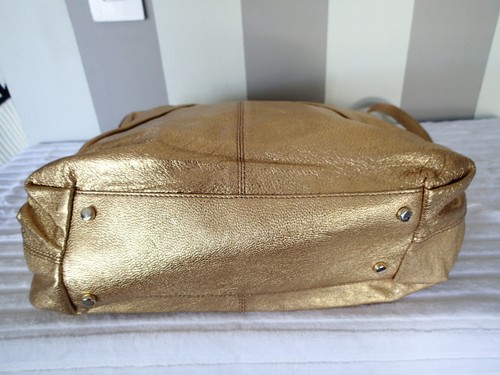 kate spade gold tone handbag,shopper,satchel,bag,leather - Picture 11 of 12