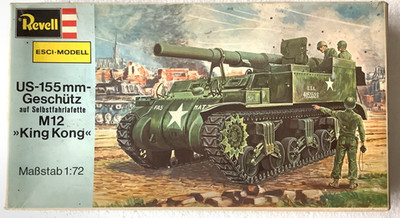  Revell H-2325 (1975) 1:72 US-155 mm Geschütz King Kong versiegelt(GN271-19R8/1)