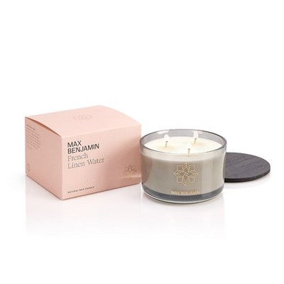 Max Benjamin 3-Docht-Duftkerze Frensch Linen Water 560g