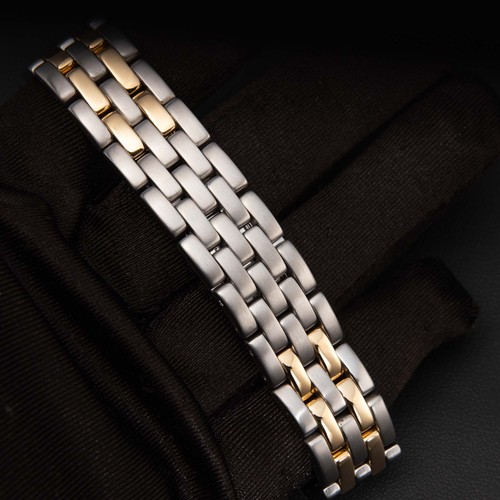 Panthere de Cartier Medium 2-Row Yellow Gold & Steel Ref. W25028B6 | eBay