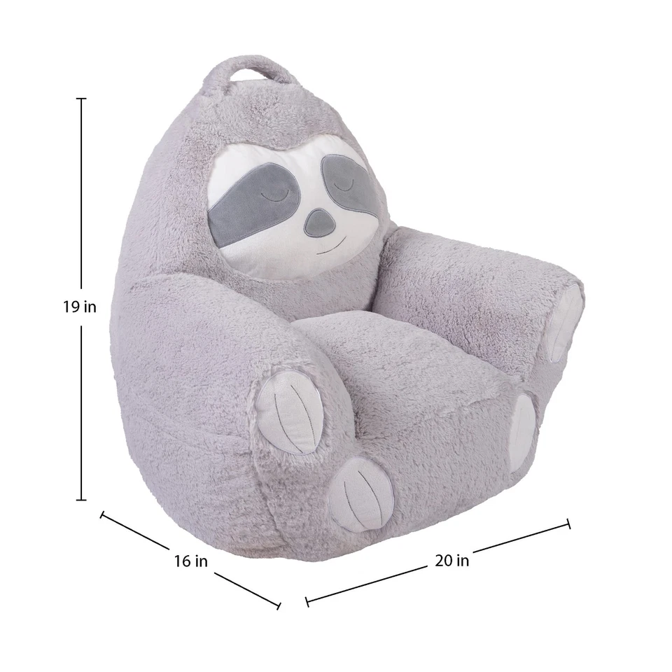 Silla perezosa para niños pequeños con carácter de felpa silla cómoda silla de almohada para niños y Foto 4 de 4