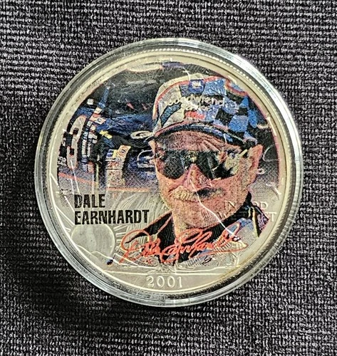 2001 American Silver Eagle Coin Dale Earnhardt Edition 1 Oz Fine Bullion