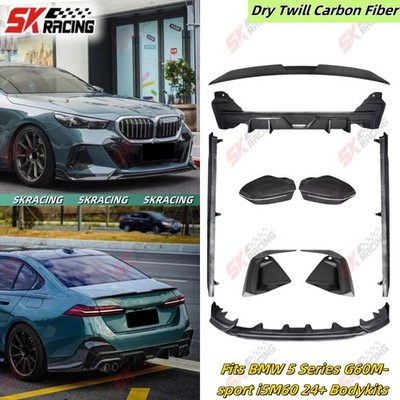 Front Rear Lip Wing Kits Fits BMW 5 Series G60M-sport i5M60 24+ Dry Twill Carbon