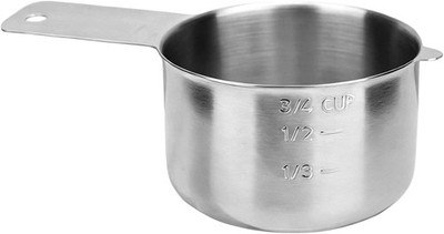 3/4 Cup Measuring Cup, Stainless Steel Measure Cups Metal Scoop Jug for Kitchen