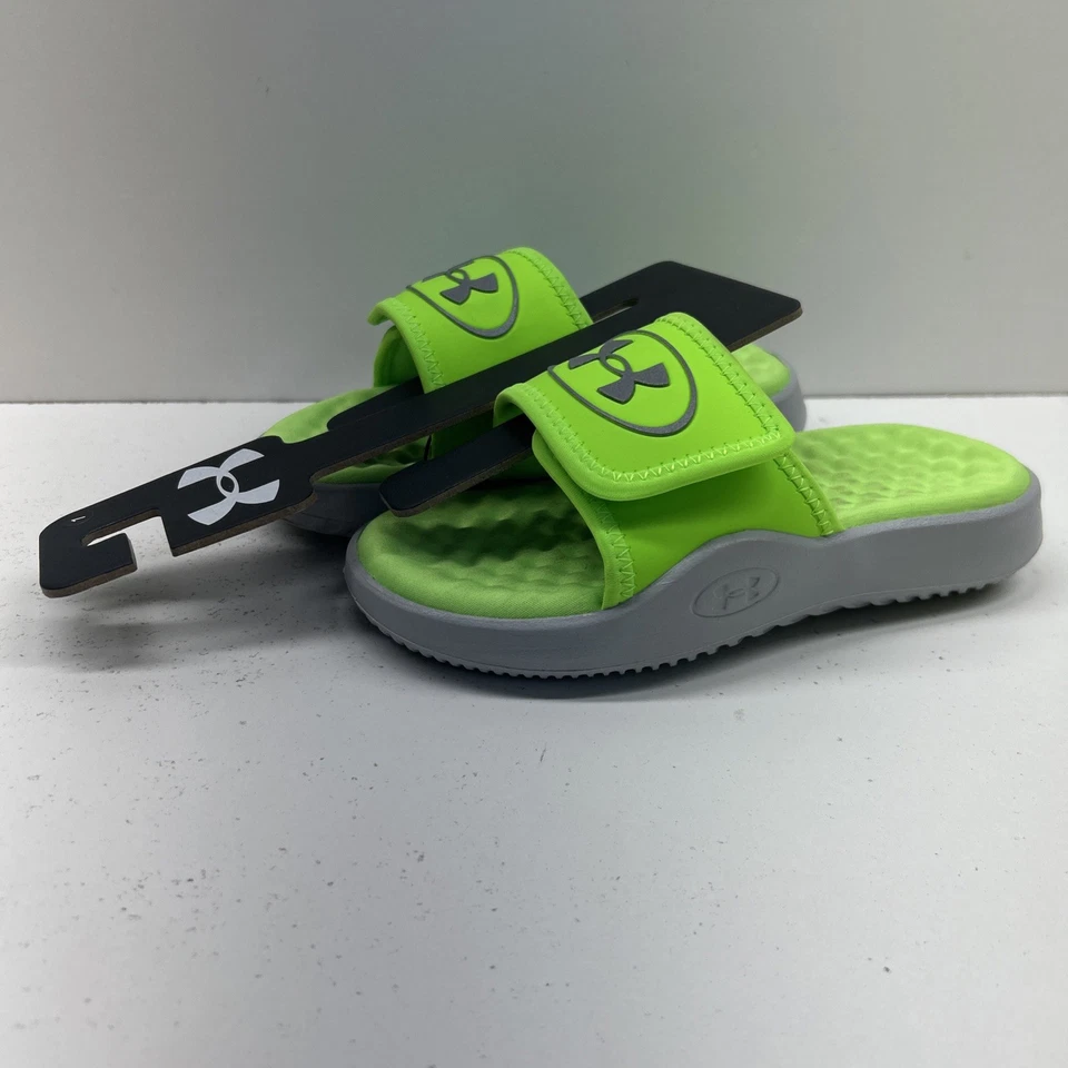 Sandalias Under Armour 1Y para niños verdes/grises nuevas sin etiquetas Foto 2 de 4