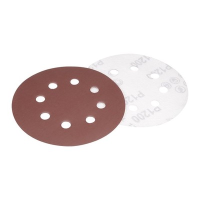 10Stk. 5 Inch 8 Loch Haken und Schleife Scheibe 1200 Grit Beflockung Sandpapier