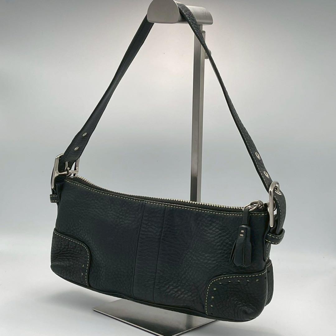 Coach Black Leather Authentic Shoulder Bag Style G07101406