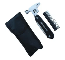 Multi-Tool Hunnydootools Hammer, Wrench, Pliers, Knife, File, Drivers and Pouch
