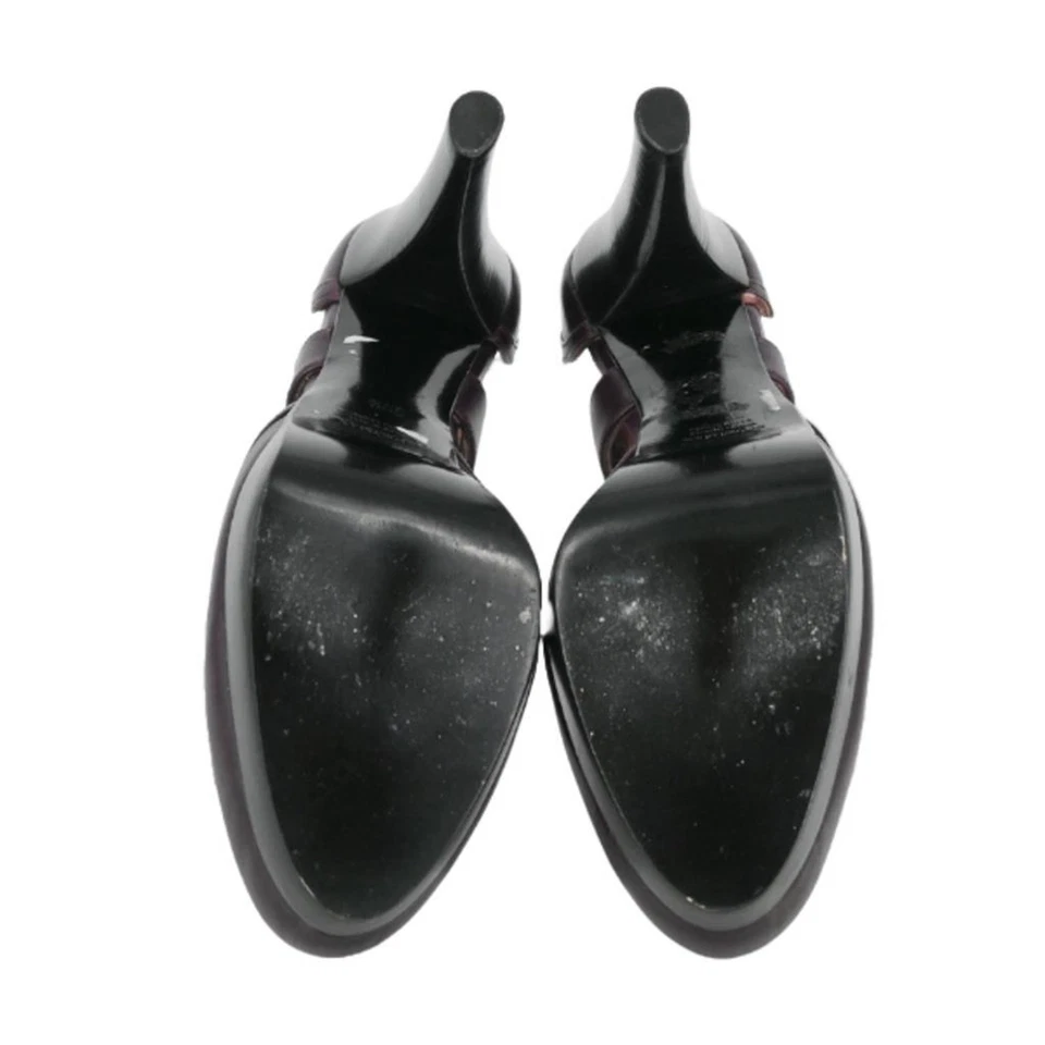 Фиолетовые кожаные туфли-лодочки Sportmax с ремешками размер 39,5 - Изображение 4 из 4