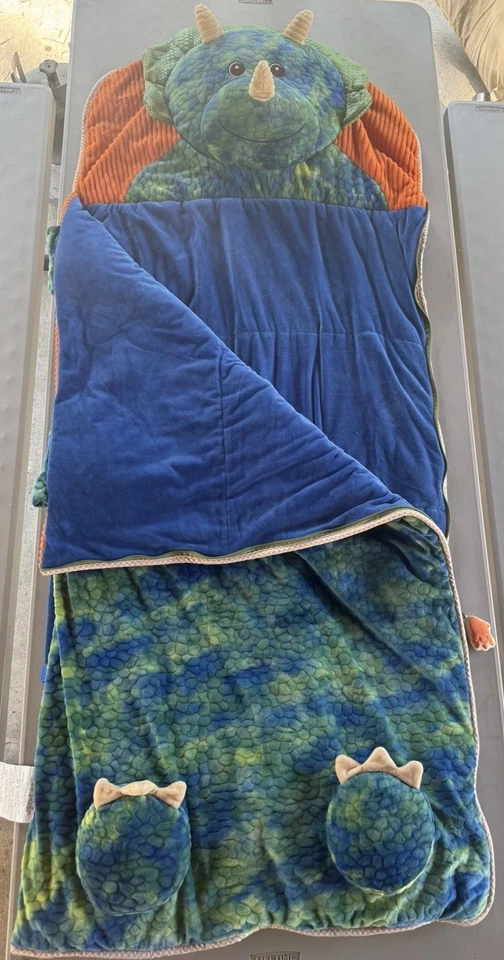 Спальный мешок Hug Fun с животными динозаврами трицератопсами для детей 60 x 26 дюймов - Изображение 3 из 4