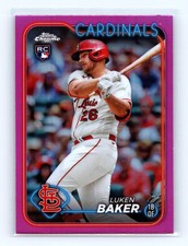 2024 Topps Chrome #132 Luken Baker Pink Refractors Rookie