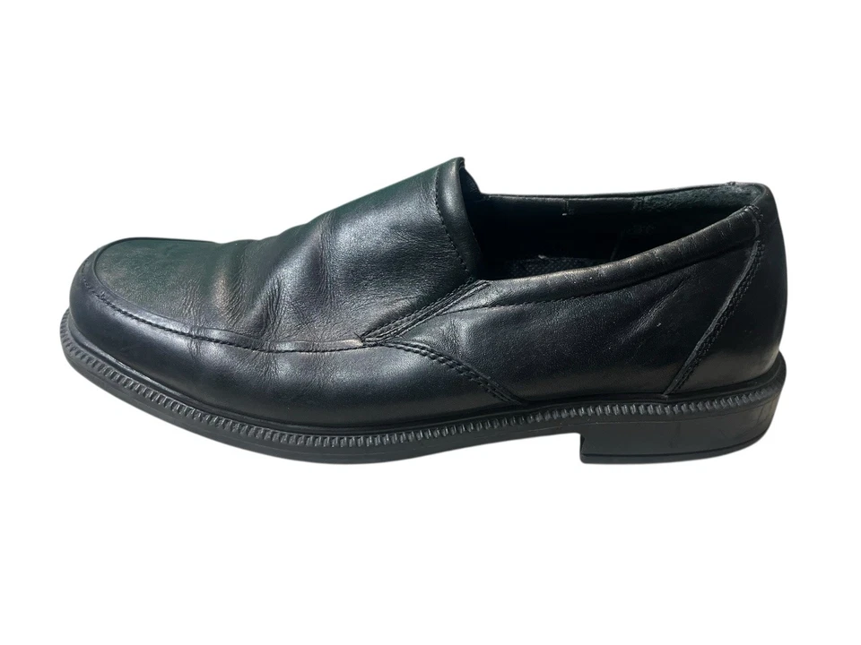 Zapatos de trabajo antideslizantes negros sin cordones para hombre talla 10 | Empuñadura para barra de cocina de restaurante Foto 3 de 4