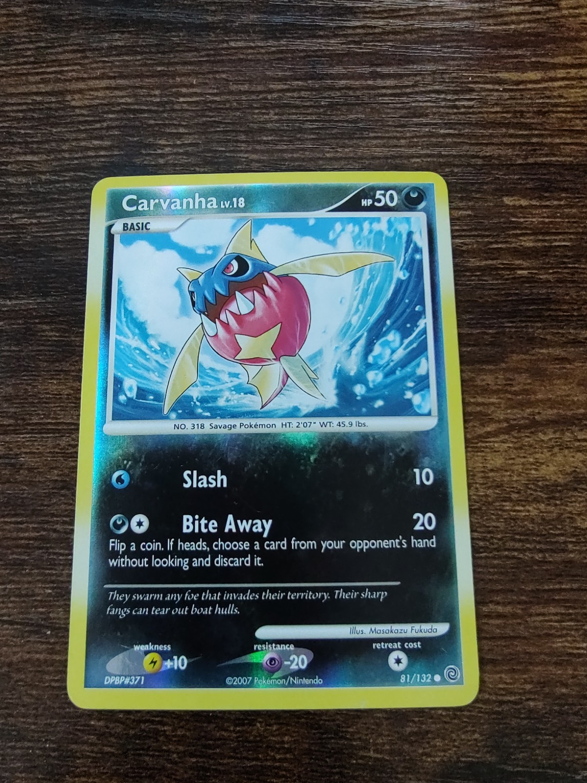 Carvanha 81/132 Secret Wonders Pokemon Reverse Holo