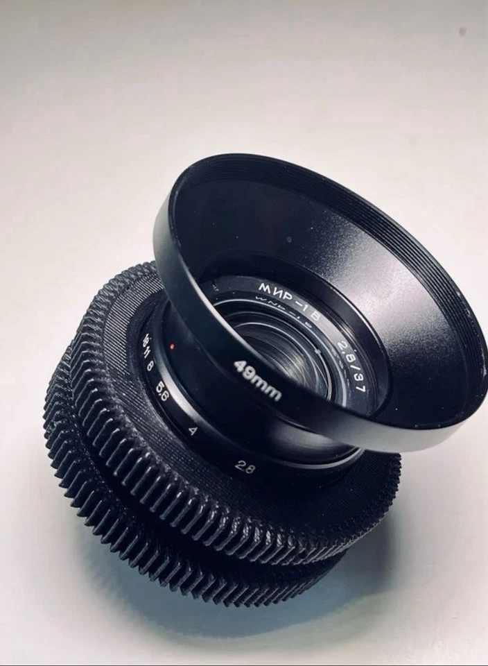 USSR MIR-1 Cinemod WIDE ANGLE LENS BLACK f2.8/37 SLR M42 Vintage Cine - Imagen 3 de 4