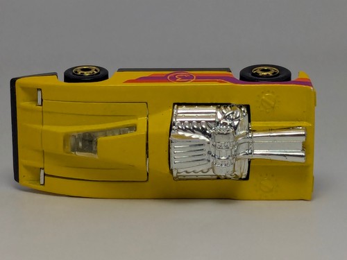 Coche fundido a presión Hot Wheels Hot Ones Cannonade amarillo 1691 Hong Kong GHO 1980 de colección - Imagen 6 de 7