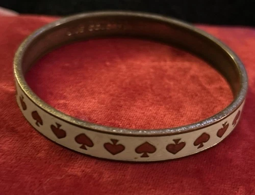 Bracciale Kate Spade New York Asso di Picche Smalto Bianco e Tono Oro