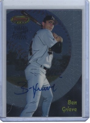 1998 Bowman's Best Ben Grieve Autograph Auto Rookie RC