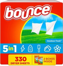 Bounce Dryer Sheets, 330 count, Outdoor Fresh Scent, Fabric Softener Sheets
